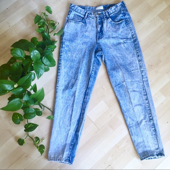 Vintage CALVIN KLEIN Acid Stone Wash Mom Jeans 8 - Picture 2 of 8